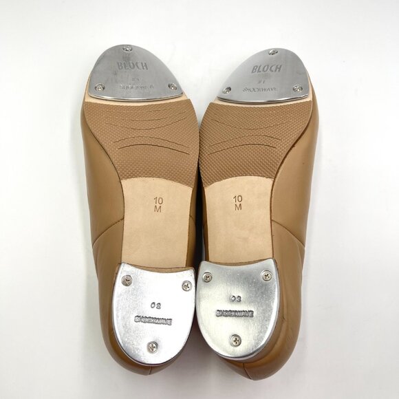 Bloch Womens‎ Size 10 S0381L Audeo Jazz Tap Caramel Tan Leather Dance Shoes - Picture 9 of 15